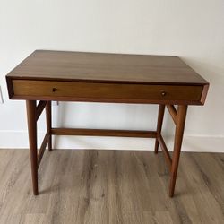 36” West Elm - Desk/Small Table With Leather Chair