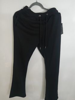 Black Stacked Fit Sweatpants MEN SZ MEDIUM