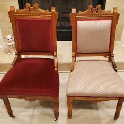 Antique Eastlake Parlor Chairs

 

