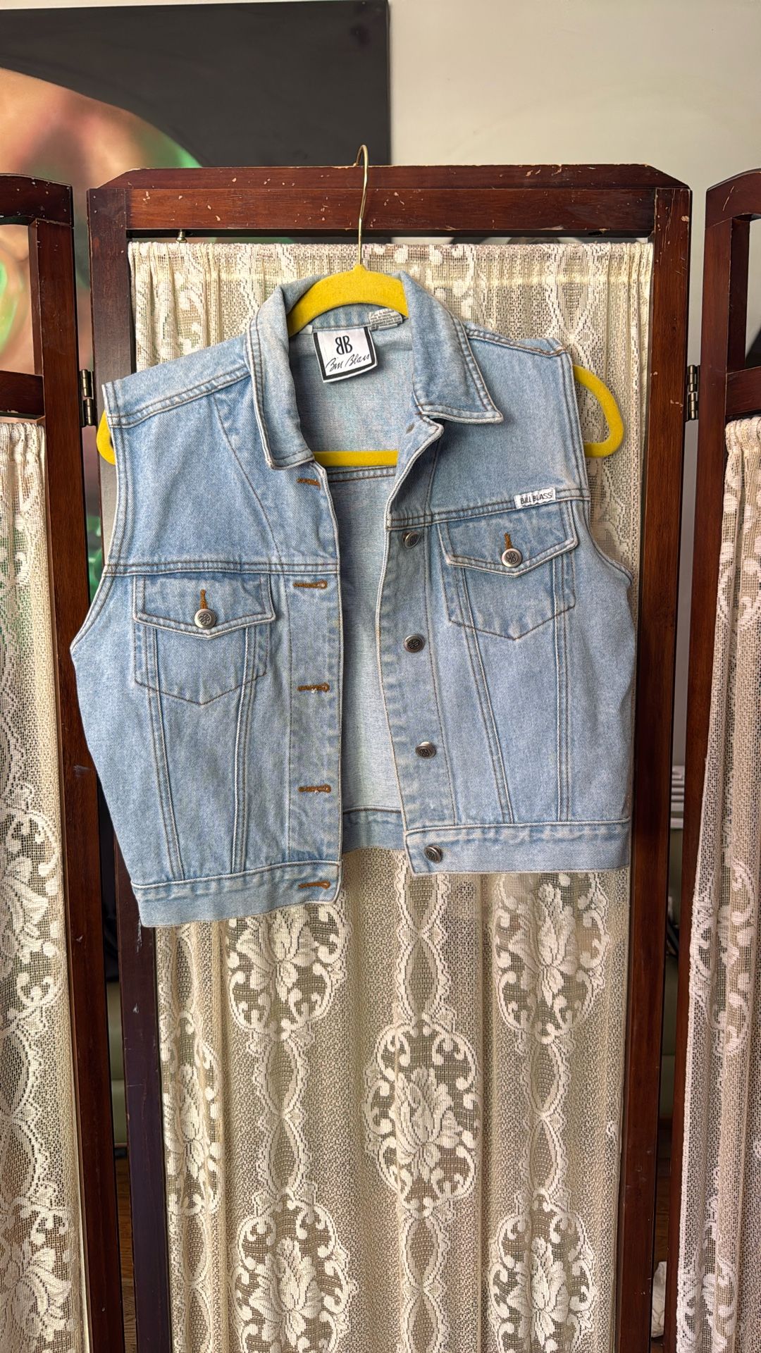 vintage cropped denim vest!