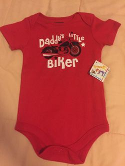 NEW Daddy's little biker onesie