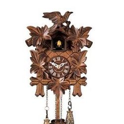 Hones Bird & Leaves Musical German Black Forest Cuckoo Clock Made in Germany 412Q (Brand New)