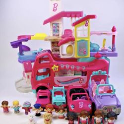 Huge Fisher Price Little People Bundle - Dreamhouse + Figures + Cars