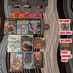 Nintendo Games Lot (NES, SNES, GC, WII, WII U, & Switch Games)