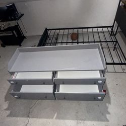 Moving Saleby Today !!!!Modern 6-Drawer Low Dresser - Gray Finish