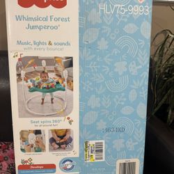Fisher-Price Baby Bouncer Whimsical Forest Jumperoo Activity Center with Music and Lights, Unisex