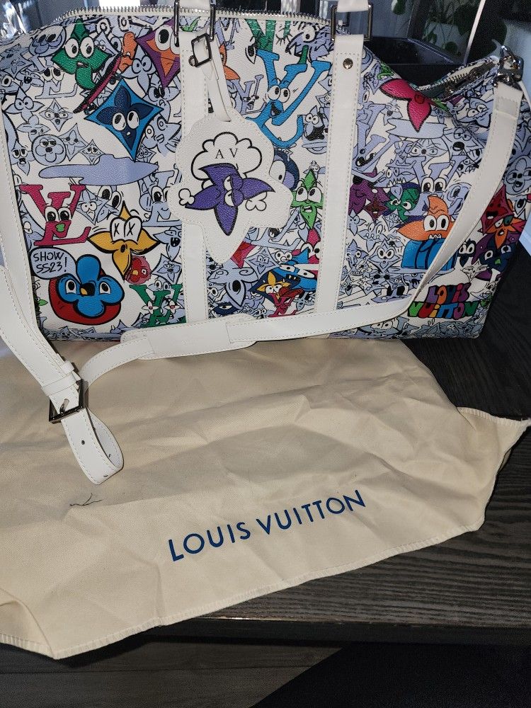 Louie Rainbow/white Comic Book Canvas Duffle