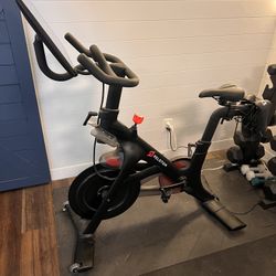 Peloton Bike and Shoes