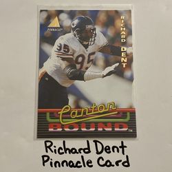 Richard Dent Chicago Bears Hall of Fame DE Pinnacle Card. 