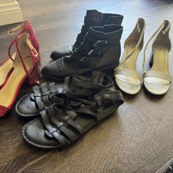 Block Heels And Boots And Sandals 