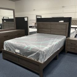 Brown Queen 4pc Bedroom Set