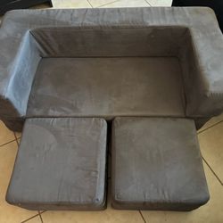 Kids Couch With Ottomans 