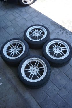​Enkei RPF1 Wheel & Tire Package – S2000 Fitment (17x8.5 / 17x9) with Hankook V12s