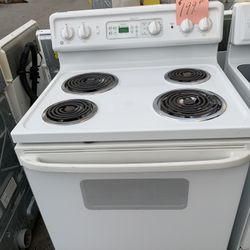White Coil Top Stove Range Excellent 