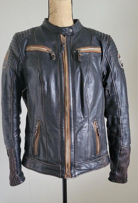 Harley-Davidson Women's Brown Leather Jacket, Size Large 