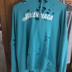 Blue Balenciaga Hoodie 