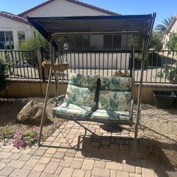 Outdoor Swing With Canopy