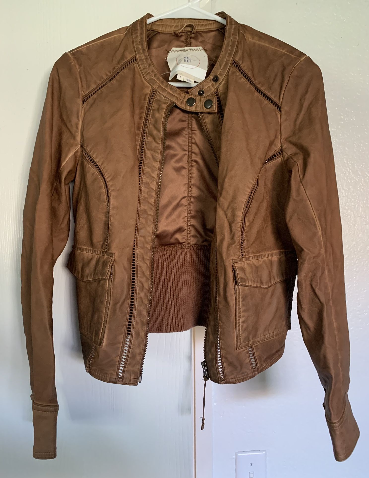 Anthropologie Vegan Leather Jacket- Size Small