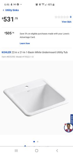 White undermount kitchen sink