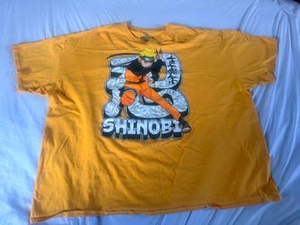 Naruto Shinobi Graphic T-Shirt Yellow