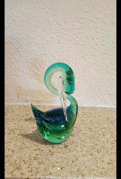 crystal swan made in italy