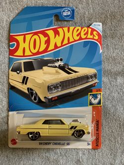 Yellow 1964 Chevy SS Muscle Car Hot Wheels diecast model #HotWheels #MuscleCar