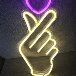 Neon Heart Wall Decor