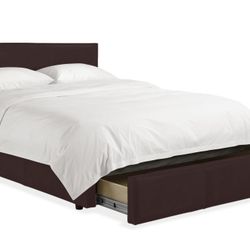 Room & Board Wyatt Leather Storage Bed - Queen