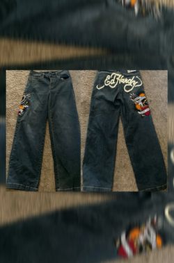 $25 Ed Hardy Baggy Jeans (Sold Out In Ed Hardy Store) Size 26!