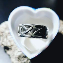 .925 Mexican Silver Ring Size 12"