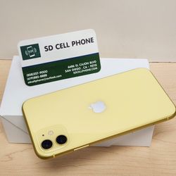 iPhone 11 64 GB Yellow Factory Unlocked Excellent Condition 