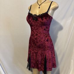 Whimsical Goth Velvet Dress