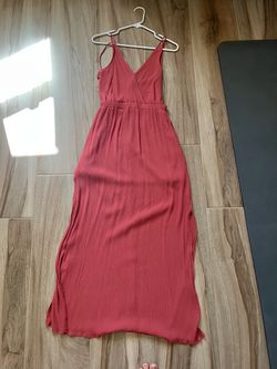 Maxi Dress with V-Neck and Spaghetti Straps