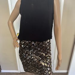 Women’s Gold Sequins Dress Size S 