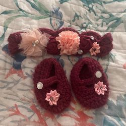 Head Band And Booties 