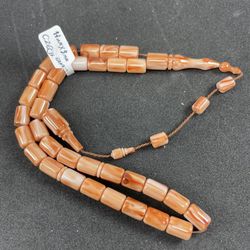 Tesbih Prayer Beads Vintage Hand Made Czech Catalin Master Siverekli Mahmut 11x8