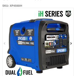 DuroMax 4,500 Watt Portable Dual Fuel Inverter Generator w/ CO Alert - XР4500iH