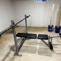Weight Bench With Bar