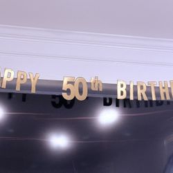 Happy 50th Birthday Foil Streamer