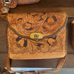 Vintage Saddle Leather Purse 