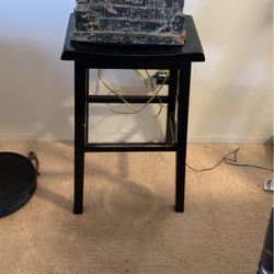 Black Wooden Bar On Dining Stool