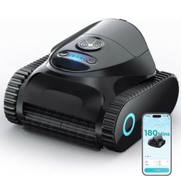 C1 Robotic Pool Cleaner with 180 Mins, Pool Vacuum for Inground Ground Pools up to 1615 sq.ft, Smart Routing, Wall Climbing, Dual Filtration, with APP