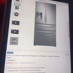 Samsung 28 Cu.Ft.4- Door French Door Refrigerator (Brand New )