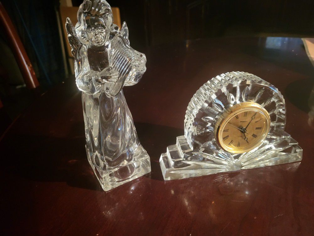 Angel & Clock  Crystal 