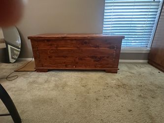 Rustic Wooden Storage Chest Trunk