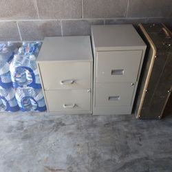 Two Metal File Cabinets