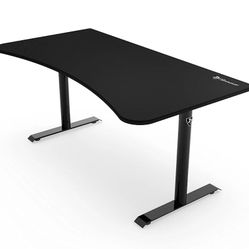 Arozzi Arena Ultrawide Curved Gaming Desk 63" Water Resist Mat Surface - Black