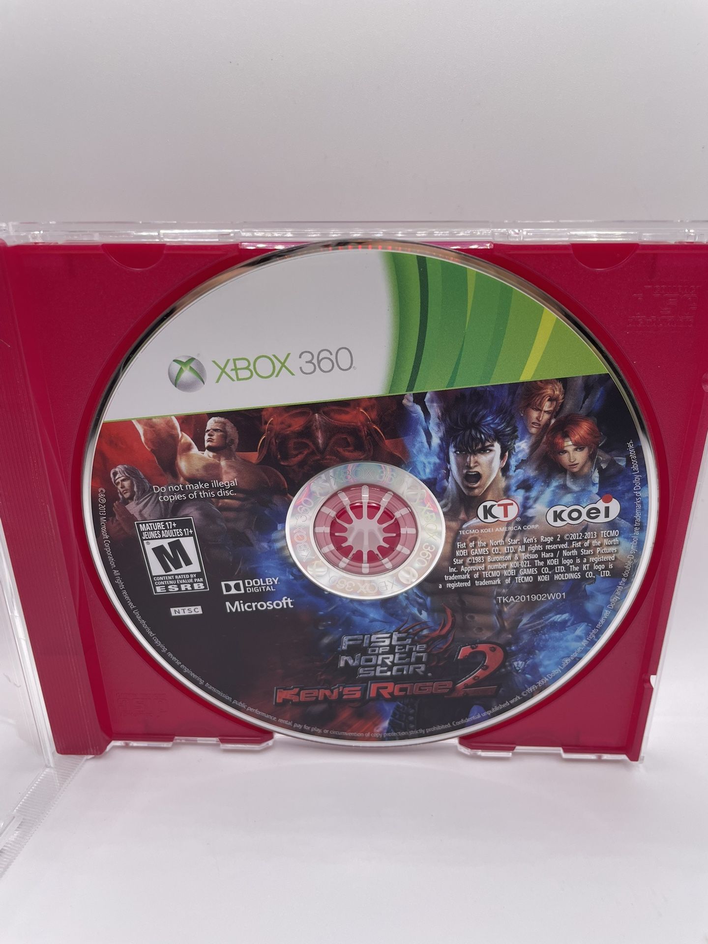 Fist of the North Star: Ken's Rage 2 (Microsoft Xbox 360, 2013) Disc Only