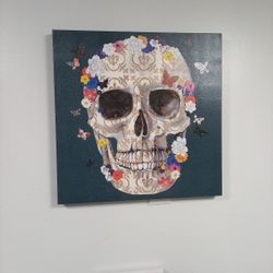 Life of the Party II – Bold Modern Wall Art & Sugar Skull Glass Plates
