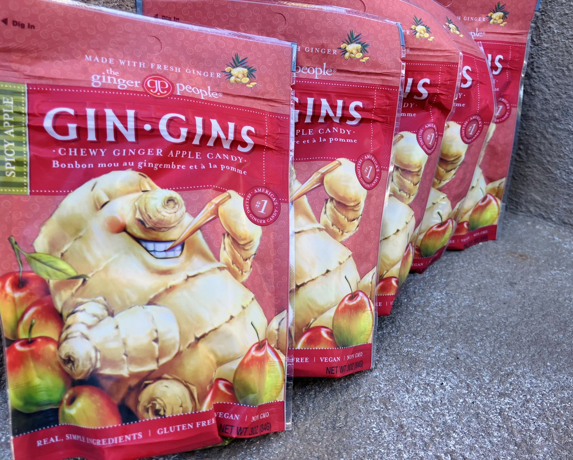 x5 Sealed Packs of Spicy Apple GinGins Candies $15 obo